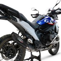 GPR escape compatible con  Bmw R 1300 GS 2024-2026, GP-Revo Black Titanium, Escape legal, homologado, silenciador con db killer desmontable y tubo de conexión específico 