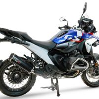 GPR escape compatible con  Bmw R 1300 GS 2024-2026, Hyper Dual Black Titanium, Escape legal, homologado, silenciador con db killer desmontable y tubo de conexión específico 