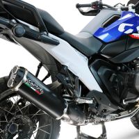 GPR escape compatible con  Bmw R 1300 GS 2024-2026, Hyper Dual Black Titanium, Escape legal, homologado, silenciador con db killer desmontable y tubo de conexión específico 