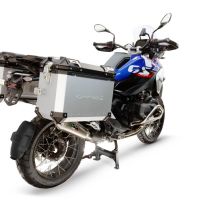 GPR TECH compatible con  Bmw R 1300 GS Adventure 2024/2026 Par de maletas laterales en aluminio color plata con portaequipajes específico Capacidad 38 LT. + 38 LT.