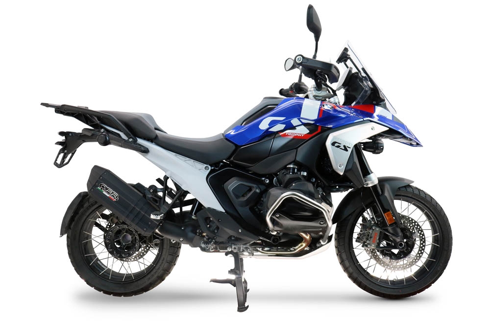GPR escape compatible con  Bmw R 1300 GS Adventure 2024-2026, Hyper Sonic Black Titanium, Escape legal, homologado, silenciador con db killer desmontable y tubo de conexión específico 
