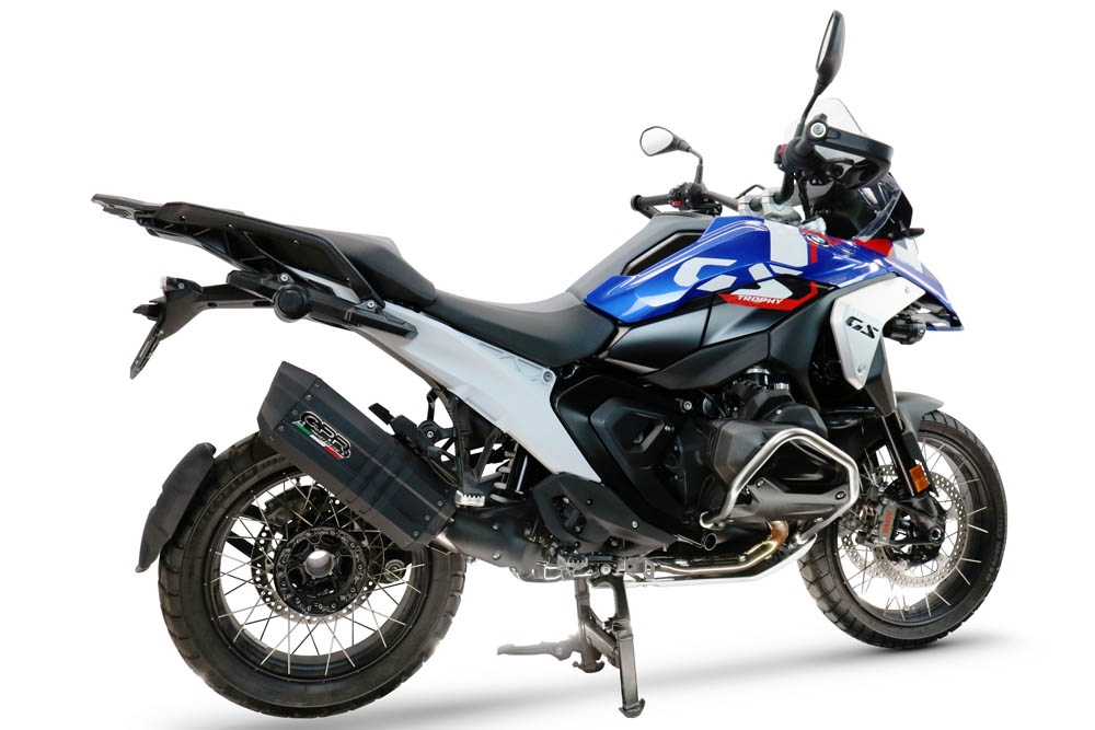 GPR escape compatible con  Bmw R 1300 GS Adventure 2024-2026, Hyper Sonic Black Titanium, Escape legal, homologado, silenciador con db killer desmontable y tubo de conexión específico 