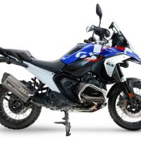 GPR escape compatible con  Bmw R 1300 GS 2024-2026, Hyper Sonic Titanium, Escape legal, homologado, silenciador con db killer desmontable y tubo de conexión específico 