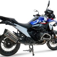 GPR escape compatible con  Bmw R 1300 GS 2024-2026, Hyper Sonic Titanium, Escape legal, homologado, silenciador con db killer desmontable y tubo de conexión específico 