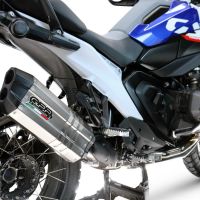 GPR escape compatible con  Bmw R 1300 GS 2024-2026, Hyper Sonic Titanium, Escape legal, homologado, silenciador con db killer desmontable y tubo de conexión específico 