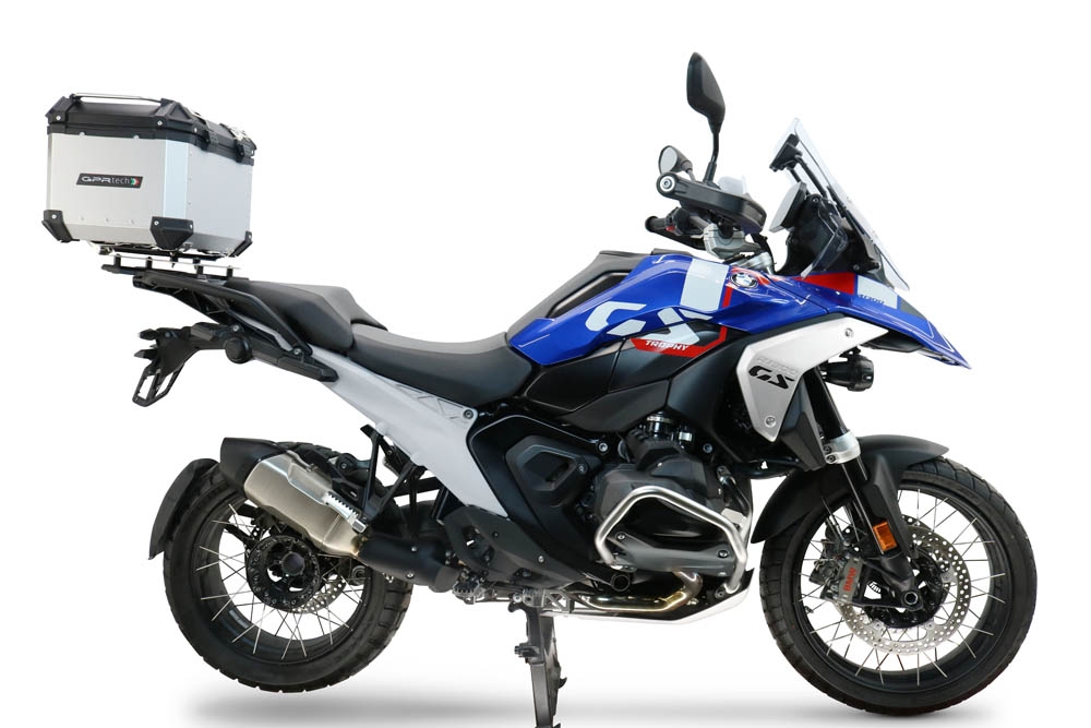 Baúl GPR TECH compatible con  Bmw R 1300 GS 2024/2026 Baúl Alpi-Tech en aluminio color plata con placa específica para portaequipajes trasero incluida Capacidad Litros 35