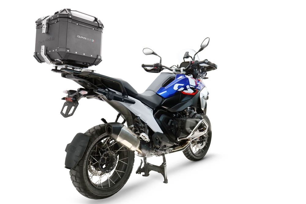 Baúl GPR TECH compatible con  Bmw R 1300 GS Adventure 2024/2026 Baúl Alpi-Tech en aluminio color plata con placa específica para portaequipajes trasero incluida Capacidad Litros 35