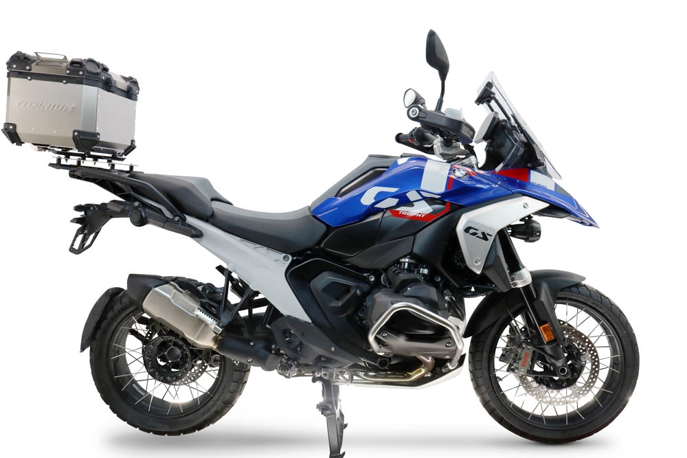  Bmw R 1300 GS Adventure 2024/2026 Baúl superior Top Case de Titanio color natural con placa específica incluida Capacidad Litros 35