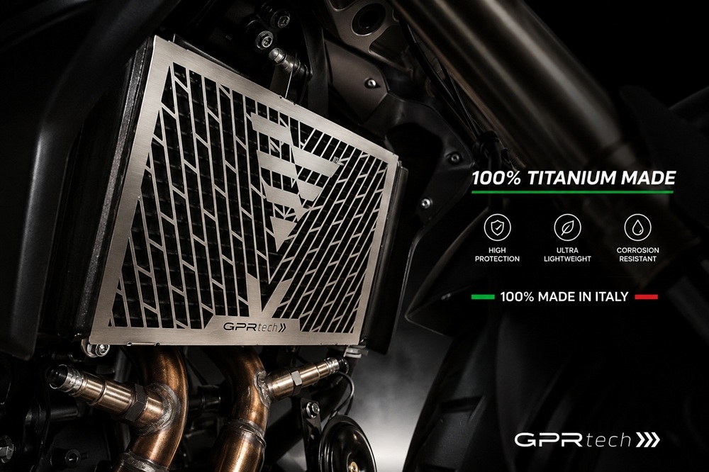 GPR TECH compatible con  Voge 500R 2021/2024 e5 Protector de radiador de titanio 