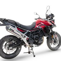 Escape compatible con Triumph Tiger 900 GT / Pro / Rally Pro 2024-2025, GP Evo4 Titanium, Escape legal, homologado, silenciador con db killer desmontable y tubo de conexión específico 