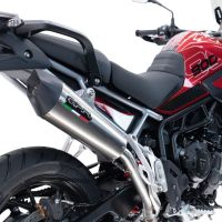 Escape compatible con Triumph Tiger 900 GT / Pro / Rally Pro 2024-2025, GP Evo4 Titanium, Escape legal, homologado, silenciador con db killer desmontable y tubo de conexión específico 