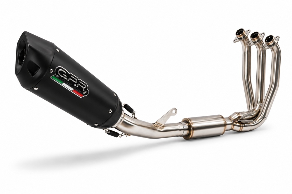 GPR escape compatible con Cf Moto 675NK 2024-2027, GP-Revo Black Titanium, Escape completo racing, incluyendo colector y db killer desmontable, sin homologación 