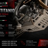 GPR TECH compatible con  Honda Crf 400 RX 2021/2024 Protección del motor en titanio 