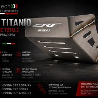 GPR TECH compatible con  Honda Crf 400 RX 2021/2024 Protección del motor en titanio 