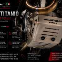 GPR TECH compatible con  Honda Crf 400 RX 2021/2024 Protección del motor en titanio 
