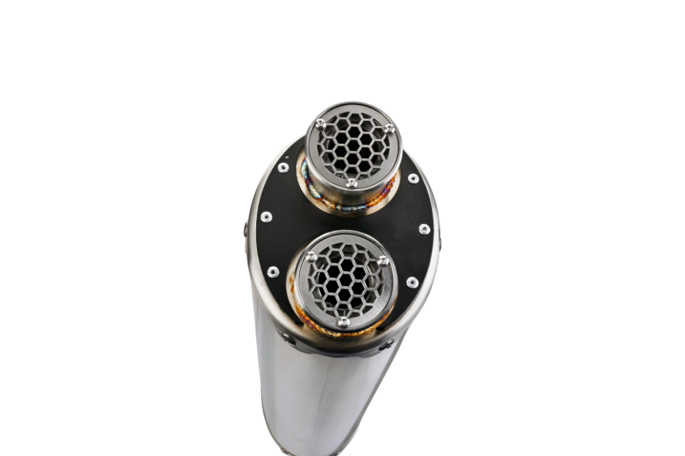 Escape compatible con Cf Moto 800 Mt Sport 2022-2024, Dual Inox, Escape legal, homologado, silenciador con db killer desmontable y tubo de conexión específico 