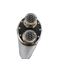 Escape compatible con Cf Moto 800 Mt Sport 2022-2024, Dual Inox, Escape legal, homologado, silenciador con db killer desmontable y tubo de conexión específico 