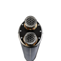 Escape compatible con Honda XL750 TRANSALP 750 2024-2025, Dual Poppy, Escape legal, homologado, silenciador con db killer desmontable y tubo de conexión específico 