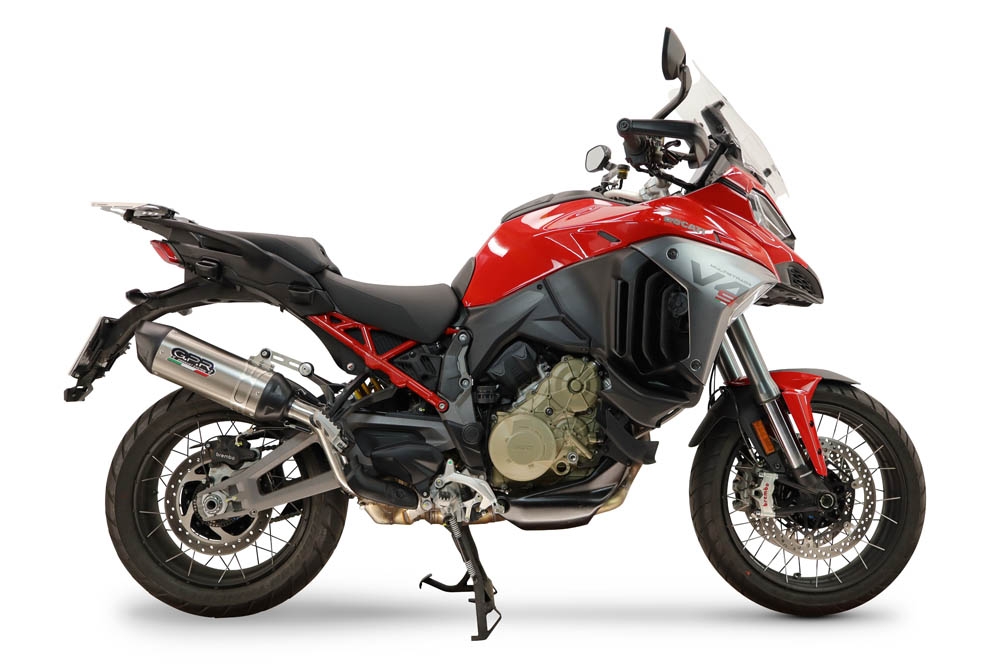 GPR escape compatible con Ducati Multistrada V4 - V4S 2025-2026, Furore-X Titanio, Escape legal, homologado, silenciador con db killer desmontable y tubo de conexión específico 
