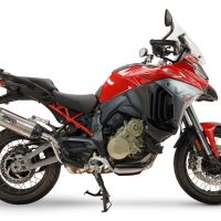 GPR escape compatible con Ducati Multistrada V4 - V4S 2025-2026, Furore-X Titanio, Escape legal, homologado, silenciador con db killer desmontable y tubo de conexión específico 