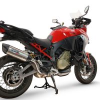 GPR escape compatible con Ducati Multistrada V4 - V4S 2025-2026, Furore-X Titanio, Escape legal, homologado, silenciador con db killer desmontable y tubo de conexión específico 
