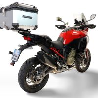 Baúl GPR TECH compatible con  Ducati Multistrada V4 - V4S 2025/2026 Baúl Alpi-Tech en aluminio color plata con placa específica incluida Capacidad Litros 45