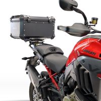 Baúl GPR TECH compatible con  Ducati Multistrada V4 - V4S 2025/2026 Baúl Alpi-Tech en aluminio, color negro con placa específica incluida Capacidad Litros 55