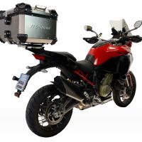  Ducati Multistrada V4 - V4S 2025/2026 Baúl superior Top Case de Titanio color natural con placa específica incluida Capacidad Litros 35