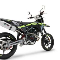 GPR escape compatible con  Fantic Motor XEF 125 2025-2026, Albus Ceramic, Escape homologaedo, legal para mercados fuera de la UE, incluido tubo de enlace y db killer extraíble 