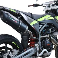 GPR escape compatible con  Fantic Motor XEF 125 2025-2026, Furore Evo4 Nero, Escape legal, homologado, silenciador con catalizador, db killer desmontable y tubo de conexión específico 