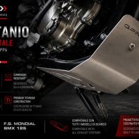 GPR TECH compatible con  F.B. Mondial Smx 125 Enduro 2021/2023 e5 Supermoto 2021/2023 e5 Protección del motor en titanio 