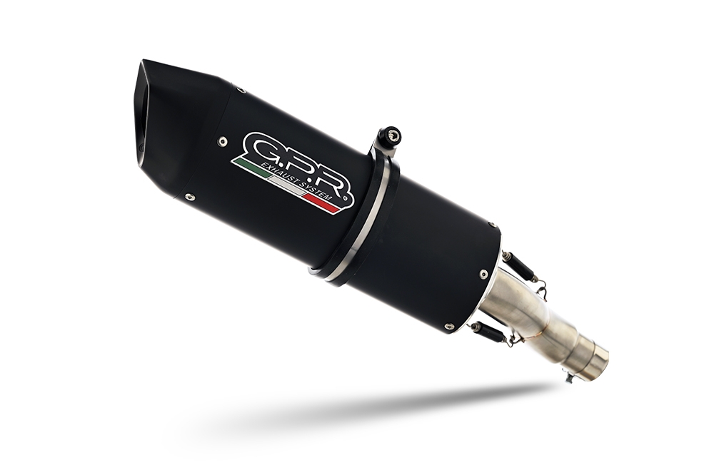 Escape compatible con Fantic Motor XEF 125 2025-2026, Furore Nero, Escape legal, homologado, silenciador con db killer desmontable y tubo de conexión 