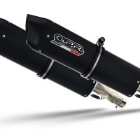 Escape compatible con Aprilia Etv Caponord 1000 Rally 2001-2007, Furore Nero, Par de terminales de escape homologados, con db killer extraíbles y tubos de conexión específicos 