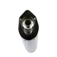 Escape compatible con Fantic Motor XEF 125 2025-2026, Furore Nero, Escape legal, homologado, silenciador con db killer desmontable y tubo de conexión 