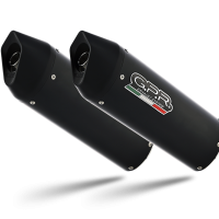 Escape compatible con Suzuki Sv 1000 - S 2003-2008, Furore Nero, Pareja de silenciadores homologados, montaje con bridas específicas, entregados con db killers desmontables 