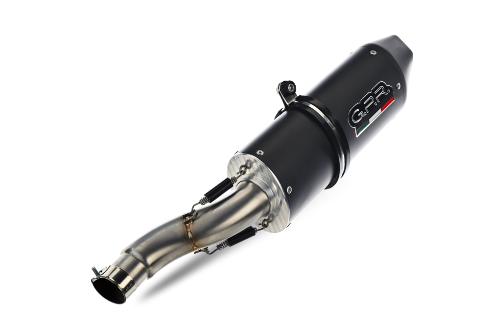 Escape compatible con Husqvarna Enduro 701 USA Market only 2021-2024, Furore Evo4 Nero, Escape homologaedo, legal para mercados fuera de la UE, incluido tubo de enlace y db killer extraíble 