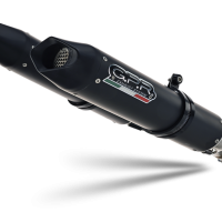 Escape compatible con Aprilia Dorsoduro 1200 2011-2016, Furore Evo4 Nero, Par de terminales de escape homologados, con db killer extraíbles y tubos de conexión específicos 