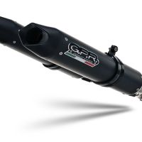 Escape compatible con Aprilia Dorsoduro 750 2008-2016, Furore Nero, Doble escape racing, con tubos de conexión, artículo sin homologación 