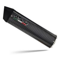 Escape compatible con Hyosung Comet 650 Gt - R 2004-2016, Furore Poppy, Silenciador de escape, homologado, montaje con brida específica (bolt-on), con db killer extraíble 