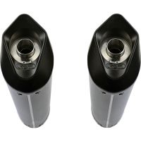 Escape compatible con Bmw R 1200 S 2006-2008, Furore Poppy, Par de terminales de escape homologados, con db killer extraíbles y tubos de conexión específicos 