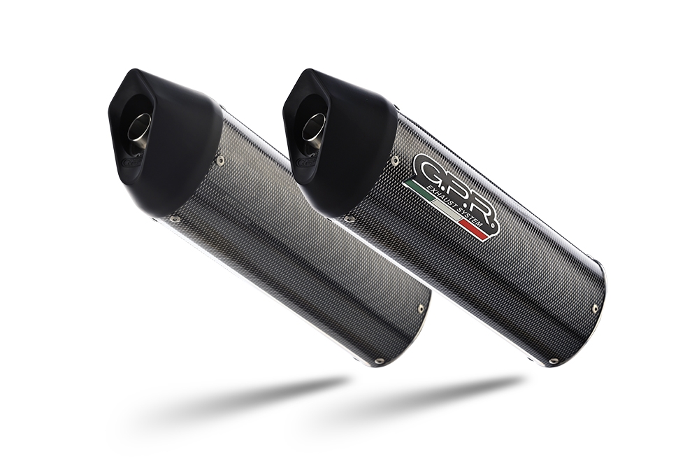 Escape compatible con Bmw R 1200 S 2006-2008, Furore Poppy, Par de terminales de escape homologados, con db killer extraíbles y tubos de conexión específicos 