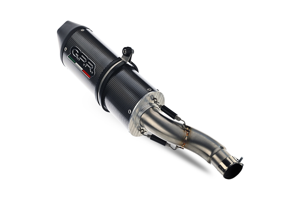 Escape compatible con Fantic Motor 125 M Performance 2019-2020, Furore Poppy, Escape legal, homologado, silenciador con db killer desmontable y tubo de conexión específico 