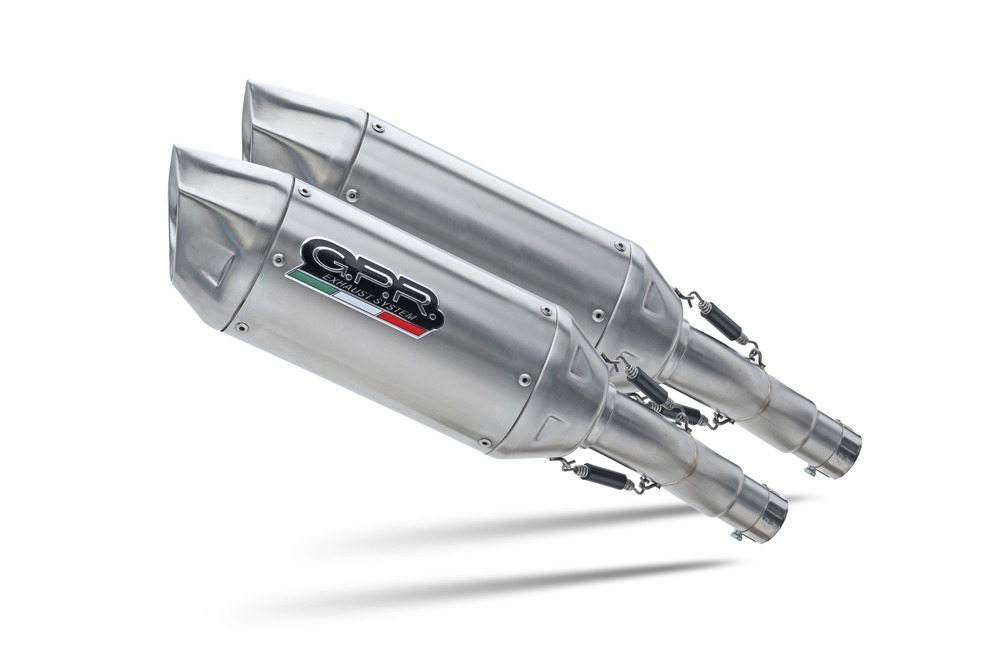 GPR escape compatible con  Ducati Multistrada 620 2005-2007, Furore-X Inox, Par de terminales de escape homologados, con db killer extraíbles y tubos de conexión específicos 