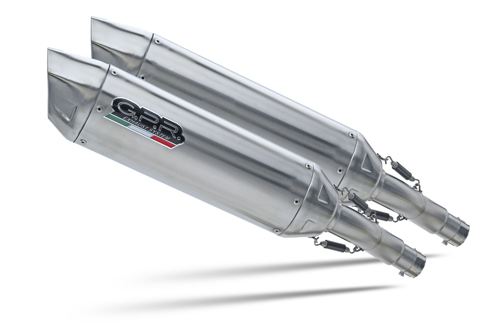 GPR escape compatible con  Suzuki Gsx 1400  2001-2007, Furore-X Inox, Par de terminales de escape homologados, con db killer extraíbles y tubos de conexión específicos 