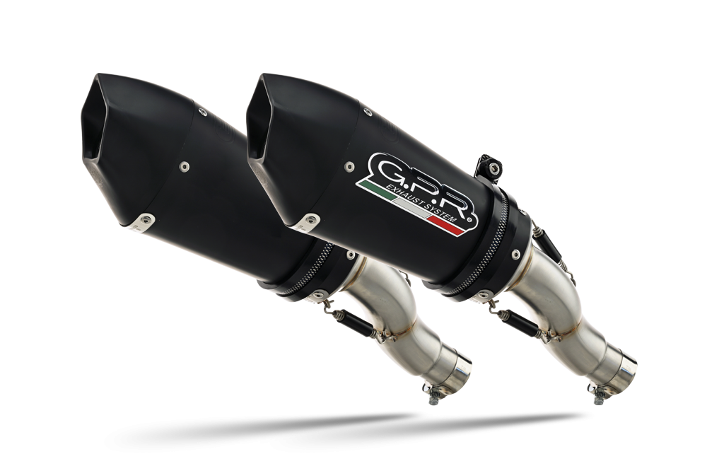 Escape compatible con Kawasaki Z 1000 Sx 2017-2020, Gpe Ann. Black titanium, Par de terminales de escape homologados, con db killer extraíbles y tubos de conexión específicos 