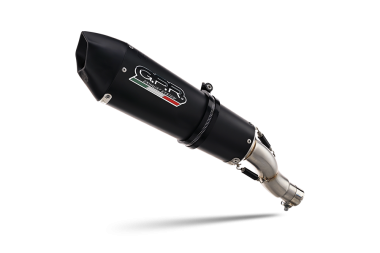 Escape compatible con Ducati Diavel 1198 2011-2016, Gpe Ann. Black titanium, Escape legal, homologado, silenciador con db killer desmontable y tubo de conexión específico 