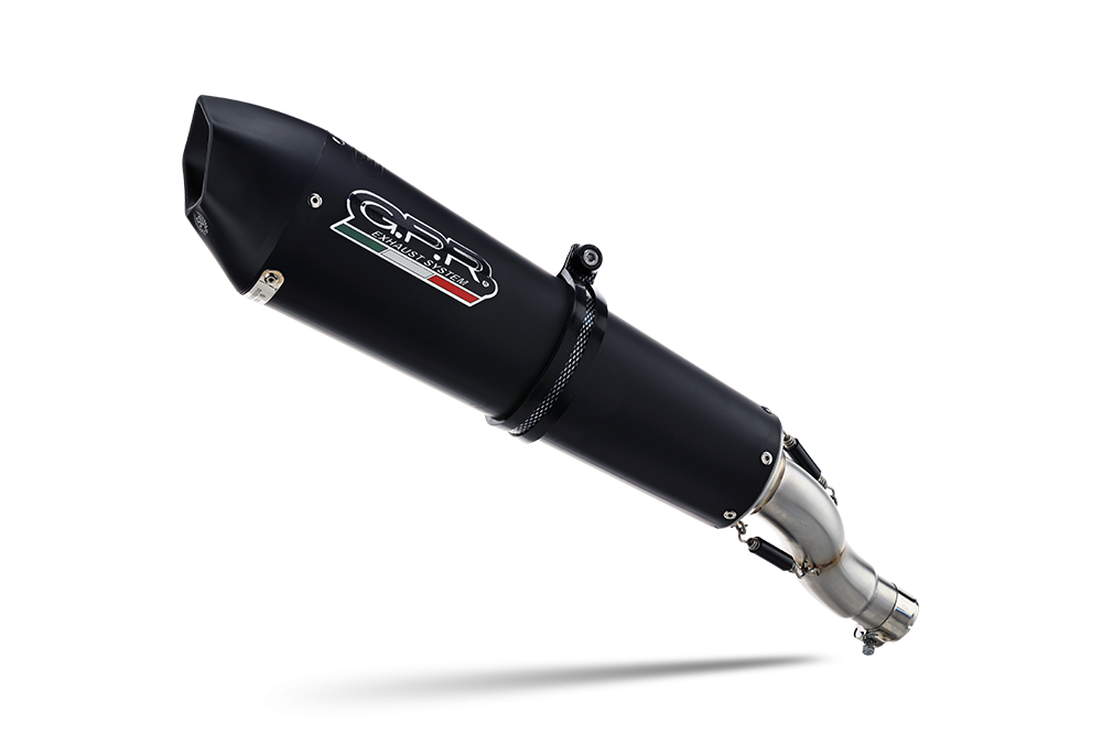 Escape compatible con Bmw F 800 Gs 2024-2025, GP Evo4 Black Titanium, Escape legal, homologado, silenciador con db killer desmontable y tubo de conexión específico 