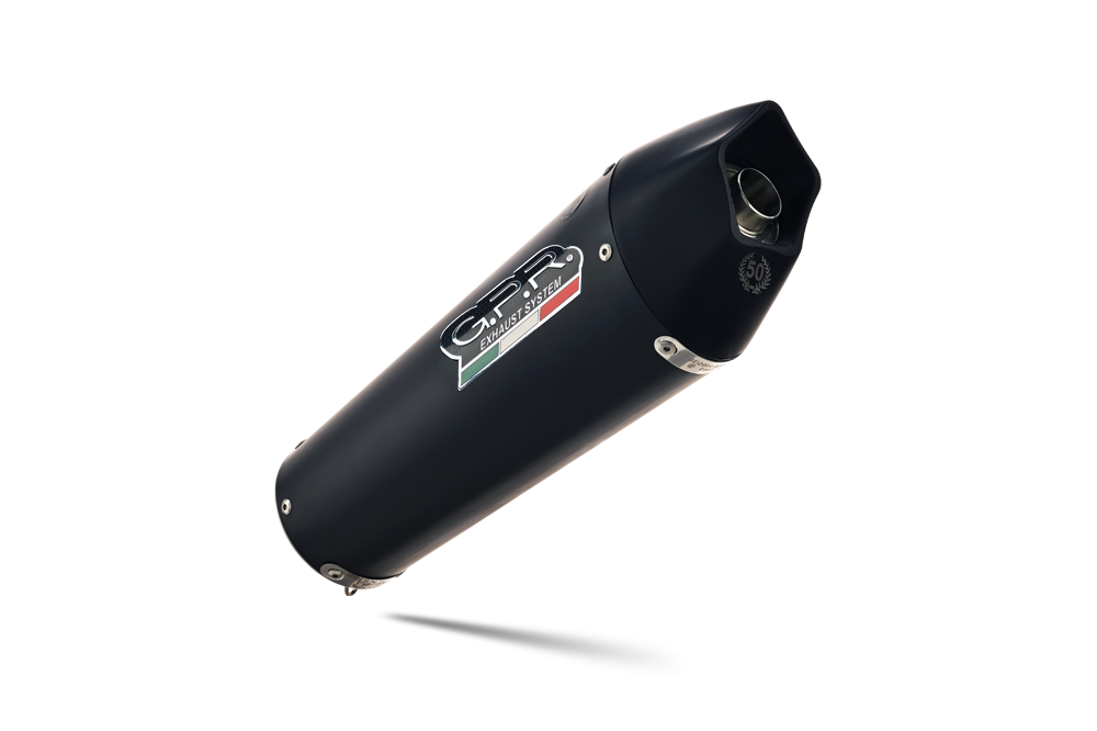 Escape compatible con Gilera Gp 800 2008-2013, Gpe Ann. Black titanium, Escape semi-completo homologado con db killer extraible 