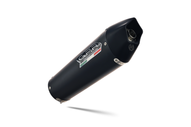 Escape compatible con Gilera Gp 800 2008-2013, Gpe Ann. Black titanium, Escape semi-completo homologado con db killer extraible 
