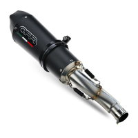 Escape compatible con Bmw F 800 Gs 2024-2025, GP Evo4 Black Titanium, Escape legal, homologado, silenciador con db killer desmontable y tubo de conexión específico 